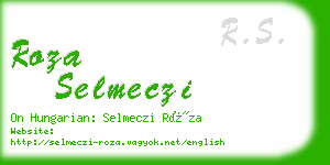roza selmeczi business card